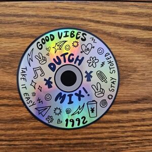 Dutch Bros Colorful Dutch Mix CD Sticker